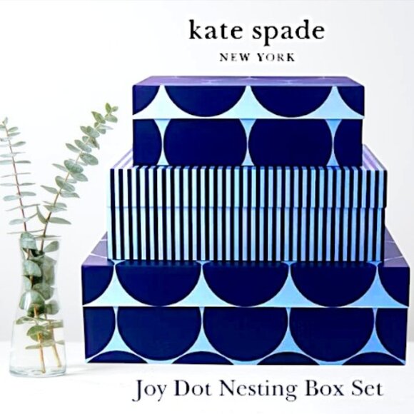 🆕️ Kate Spade 3 Pc Nesting Box Set - Picture 1 of 10